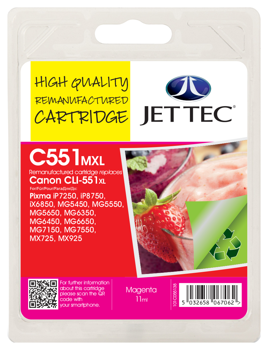 CLI-551XL Magenta | Jet Tec